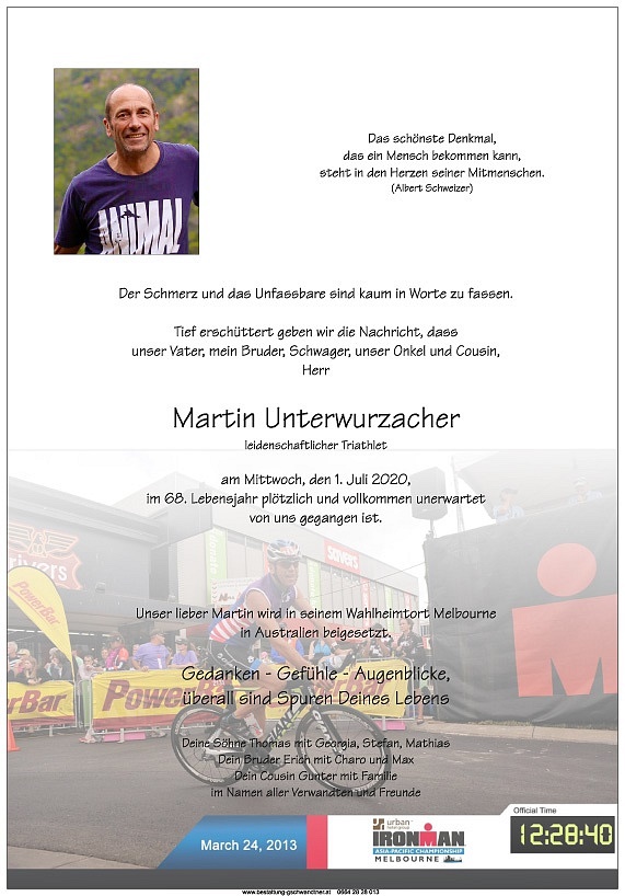Bestattung Gschwandtner Todesfall Martin Unterwurzacher